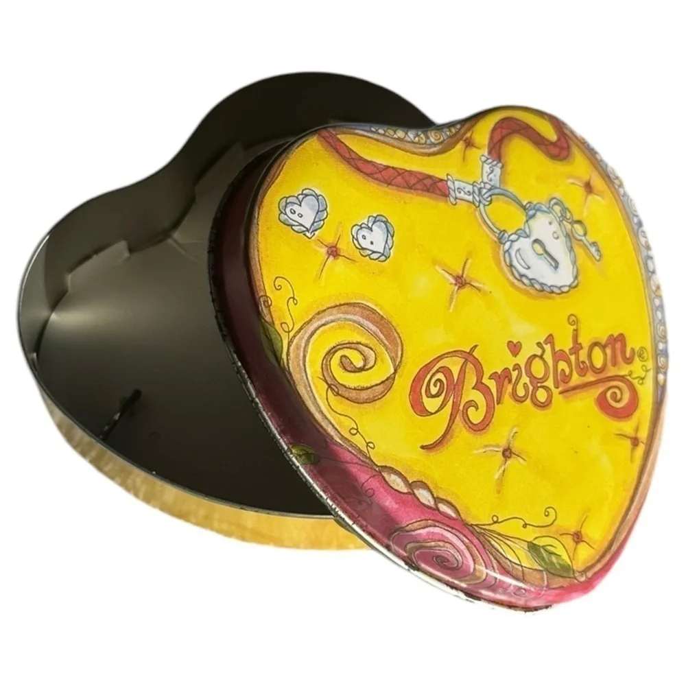 Brighton | 2 Heart shape Painted Jewelry Tins